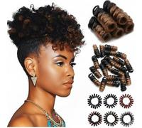 60 Roots 10inch Jamaican Bounce Curly Crochet Braids Hair Extensions - 12mm Curl Diameter, Tapered Cut, Jumpy Wand, Short Bouncy for 3Packs