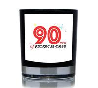 60 SECOND MAKEOVER 90 Years Gorgeous-ness Funny 20cl Candle in Black 60 SECOND MAKEOVER Black