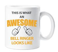 Awesome Bell Ringer Mug Birthday Christmas Cup Fathers Day Binman 60 SECOND MAKEOVER White One Size