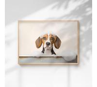 60 SECOND MAKEOVER Beagle In The Bath Quirky Animal Print | Size: A3 60 SECOND MAKEOVER Multicolor A3