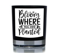 60 SECOND MAKEOVER Bloom Where You Are Planted Funny 20 andle in Black 60 SECOND MAKEOVER Black