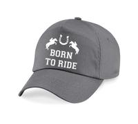 60 SECOND MAKEOVER Born To Ride Baseball Cap in Grey 60 SECOND MAKEOVER Grey One Size