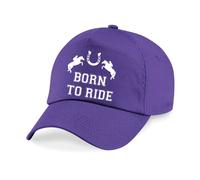 60 SECOND MAKEOVER Born To Ride Baseball Cap in Purple 60 SECOND MAKEOVER Purple One Size
