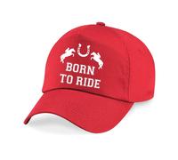 60 SECOND MAKEOVER Born To Ride Baseball Cap in Red 60 SECOND MAKEOVER Red One Size