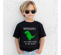 60 SECOND MAKEOVER Boy's Brother Dinosaur T-Shirt in Black | Size: 2-3 Years 60 SECOND MAKEOVER Black 2-3 Years