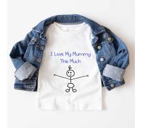 60 SECOND MAKEOVER Boy's I Love My Mummy This Much Boys T-Shirt in White | Size: 12-13 Years 60 SECOND MAKEOVER White 12-13 Years