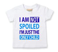 60 SECOND MAKEOVER Boy's I'm Not Spoiled I'm The Just The Only Child T-Shirt in White | Size: 3-4 Years 60 SECOND MAKEOVER White 3-4 Years