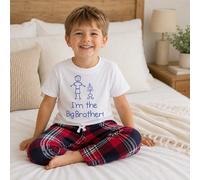 60 SECOND MAKEOVER Boy's I'm The Big Brother Pyjamas Children Trouser Bottoms Pyjama Set Big Brother in Red | Size: 13 Years 60 SECOND MAKEOVER Red 13 Years