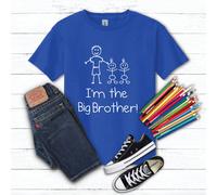 60 SECOND MAKEOVER Boy's I'm The Big Brother Twins T-Shirt in Blue | Size: 3-4 Years 60 SECOND MAKEOVER Blue 3-4 Years