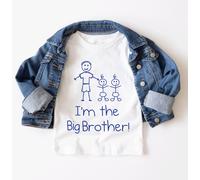 60 SECOND MAKEOVER Boy's I'm The Big Brother Twins T-Shirt in White | Size: 6-12 m 60 SECOND MAKEOVER White 6-12 m