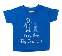 60 Second Makeover Limited Boys I'm The Big Cousin Blue Tshirt Toddler Kids New Baby Announcement Cousin Gifts Nephew Gifts Family T Shirt New Baby Top - 3-4 Yrs