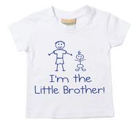60 SECOND MAKEOVER Boy's I'm The Little Brother T-Shirt in White | Size: 7-8 Years 60 SECOND MAKEOVER White 7-8 Years