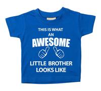 60 SECOND MAKEOVER Boy's This Is What An Awesome Little Brother Looks Like Blue T-Shirt | Size: 12-18 m 60 SECOND MAKEOVER Blue 12-18 m