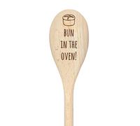 60 SECOND MAKEOVER Bun In The Oven Spoon Pregnancy Baby Shower Funny Wooden Spoon in Beige 60 SECOND MAKEOVER Beige