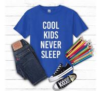 60 SECOND MAKEOVER Cool Kids Never Sleep T-Shirt in Blue | Size: 0-6 m 60 SECOND MAKEOVER Blue 0-6 m