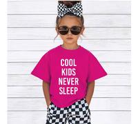 60 SECOND MAKEOVER Cool Kids Never Sleep T-Shirt in Pink | Size: 12-13 Years 60 SECOND MAKEOVER Pink 12-13 Years
