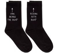 60 SECOND MAKEOVER Couples Man Behind The Bump / Woman With Bump Black Calf Sock Set 60 SECOND MAKEOVER Black One Size