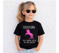 60 SECOND MAKEOVER Cousicorn Cousin T-Shirt in Black | Size: 9-11 Years 60 SECOND MAKEOVER Black 9-11 Years