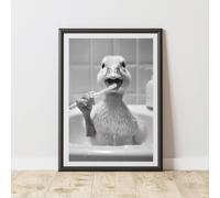 60 SECOND MAKEOVER Duck Brushing Teeth Animal Print | Size: A3 60 SECOND MAKEOVER Multicolor A3