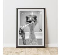 60 SECOND MAKEOVER Emu Brushing Teeth Animal Print | Size: A4 60 SECOND MAKEOVER Multicolor A4