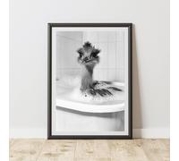 60 SECOND MAKEOVER Emu In The Bath Animal Print | Size: A4 60 SECOND MAKEOVER Multicolor A4