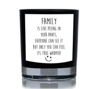 60 SECOND MAKEOVER Family Is Like Peeing In Your Pants, Everyone Can See It But Only You Can Feel Its True Warmth 20cl Candle in Black 60 SECOND MAKEOVER Black
