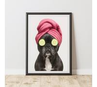 60 SECOND MAKEOVER French Bulldog Chilling Animal Print | Size: A3 60 SECOND MAKEOVER Multicolor A3