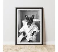 60 SECOND MAKEOVER French Bulldog Dressing Gown Animal Print | Size: A4 60 SECOND MAKEOVER Multicolor A4