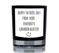 60 SECOND MAKEOVER Funny Candle Happy Fathers Day From Your Favourite Grand Daughter Gift 20cl Candle in Black 60 SECOND MAKEOVER Black