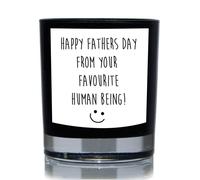 60 SECOND MAKEOVER Funny Candle Happy Fathers Day From Your Favourite Human Being Gift 20cl Candle in Black 60 SECOND MAKEOVER Black