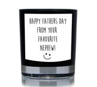 60 SECOND MAKEOVER Funny Candle Happy Fathers Day From Your Favourite Nephew Gift 20cl Candle in Black 60 SECOND MAKEOVER Black