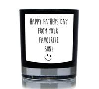 60 SECOND MAKEOVER Funny Candle Happy Fathers Day From Your Favourite Son Gift 20cl Candle in Black 60 SECOND MAKEOVER Black