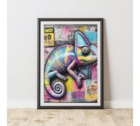 60 SECOND MAKEOVER Gheko Graffiti Print Urban Street Art Poster Junk Journal | Size: A4 60 SECOND MAKEOVER Multicolor A4