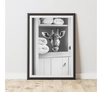 60 SECOND MAKEOVER Giraffe Bathroom Cabinet Quirky Animal Print | Size: A4 60 SECOND MAKEOVER Multicolor A4