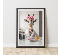 60 SECOND MAKEOVER Giraffe Make Up & Rollers Print | Size: A4 60 SECOND MAKEOVER Multicolor A4