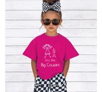 60 SECOND MAKEOVER Girl's I'm The Big Cousin Pink T-Shirt | Size: 12-13 Years 60 SECOND MAKEOVER Pink 12-13 Years
