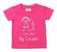 60 Second Makeover Limited Girls I'm The Big Cousin Pink Tshirt Toddler Kids New Baby Tshirt Cousin Gift Niece Gifts Child Tee New Baby Announcement Family Shirt - 18-24 Mths