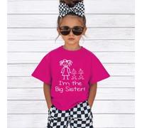 60 SECOND MAKEOVER Girl's I'm The Big Sister TWINS T-Shirt in Pink | Size: 2-3 Years 60 SECOND MAKEOVER Pink 2-3 Years