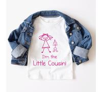 60 SECOND MAKEOVER Girl's I'm The Little Cousin Girls T-Shirt in White | Size: 18-24 m 60 SECOND MAKEOVER White 18-24 m