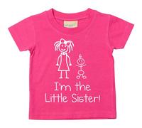 60 SECOND MAKEOVER Girl's I'm The Little Sister T-Shirt in Pink | Size: 7-8 Years 60 SECOND MAKEOVER Pink 7-8 Years