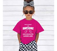 60 SECOND MAKEOVER Girl's This Is What An Awesome God Daughter Looks Like T-Shirt in Pink | Size: 12-18 m 60 SECOND MAKEOVER Pink 12-18 m