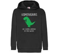 60 SECOND MAKEOVER God Mother Dinosaur Hoodie in Black | Size: Small 60 SECOND MAKEOVER Black S