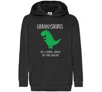 60 SECOND MAKEOVER Granny Dinosaur Grannysaurus Hoodie in Black | Size: Large 60 SECOND MAKEOVER Black L