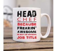 60 SECOND MAKEOVER Head Chef Red Mug in White 60 SECOND MAKEOVER White