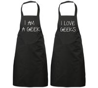 60 SECOND MAKEOVER I Am a Geek I Love Geeks Black Apron Set 60 SECOND MAKEOVER Black