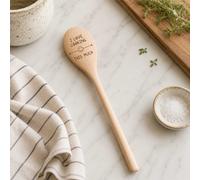 60 SECOND MAKEOVER I Love Cooking This Much Spoon Funny Wooden Spoon in Beige 60 SECOND MAKEOVER Beige