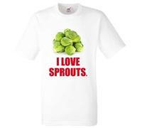 60 SECOND MAKEOVER I Love Sprouts T-Shirt in White | Size: 3XL 60 SECOND MAKEOVER White 3XL