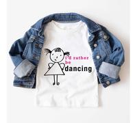 60 SECOND MAKEOVER I'd Rather Be Dancing T-Shirt in White | Size: 14-15 Years 60 SECOND MAKEOVER White 14-15 Years