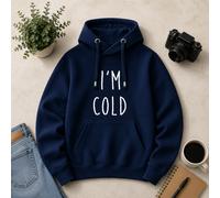 60 SECOND MAKEOVER I'm Cold Cross Neck Hoodie in Navy | Size: Large 60 SECOND MAKEOVER Navy L
