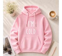 60 SECOND MAKEOVER I'm Cold Cross Neck Hoodie in Pink | Size: Medium 60 SECOND MAKEOVER Pink M